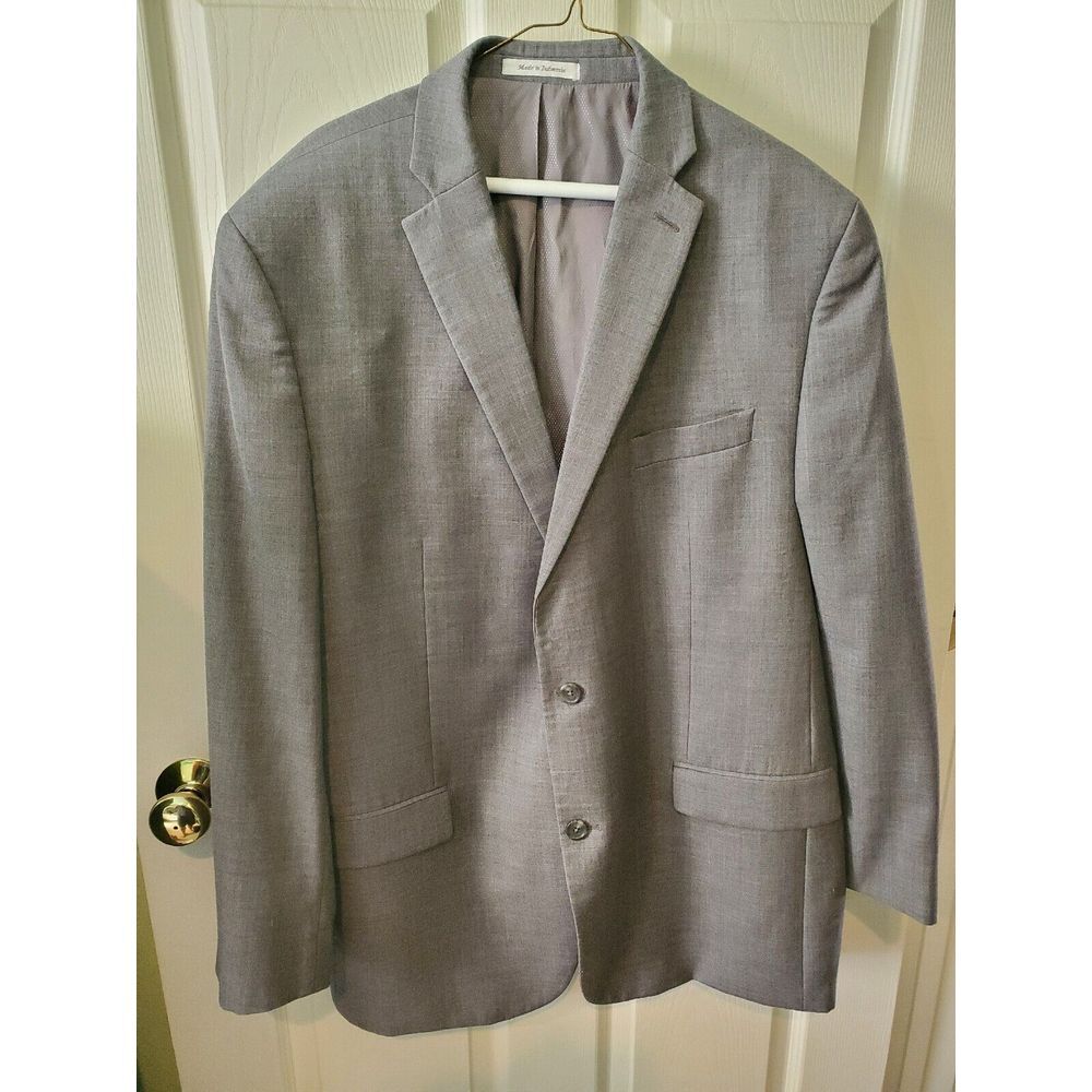 Michael Kors‎ Suit Jacket Size 46 L Macy's Men's Store Light Gray
